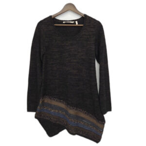 Soft Surroundings Raku Chestnut Tunic Sweater Size Small Asymmetrical Lagenlook
